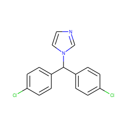 Clc1ccc(C(c2ccc(Cl)cc2)n2ccnc2)cc1 ZINC000027426052