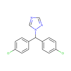 Clc1ccc(C(c2ccc(Cl)cc2)n2cncn2)cc1 ZINC000006321961