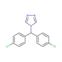 Clc1ccc(C(c2ccc(Cl)cc2)n2cnnc2)cc1 ZINC000027428020