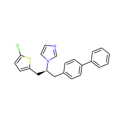 Clc1ccc(C[C@H](Cc2ccc(-c3ccccc3)cc2)n2ccnc2)s1 ZINC000040916250