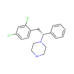 Clc1ccc(C[C@H](c2ccccc2)N2CCNCC2)c(Cl)c1 ZINC000036093335