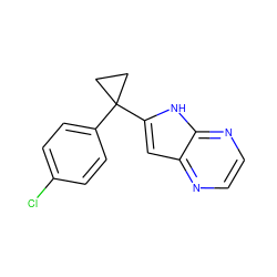 Clc1ccc(C2(c3cc4nccnc4[nH]3)CC2)cc1 ZINC000101251596