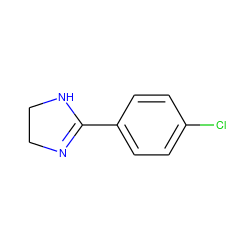 Clc1ccc(C2=NCCN2)cc1 ZINC000000608390