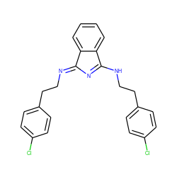 Clc1ccc(CC/N=C2\N=C(NCCc3ccc(Cl)cc3)c3ccccc32)cc1 ZINC000026672330