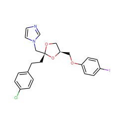 Clc1ccc(CC[C@@]2(Cn3ccnc3)OC[C@@H](COc3ccc(I)cc3)O2)cc1 ZINC000095615492