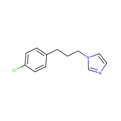 Clc1ccc(CCCn2ccnc2)cc1 ZINC000034062233