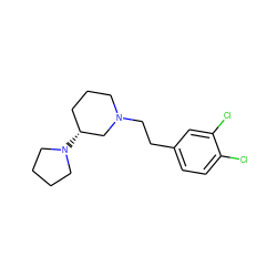 Clc1ccc(CCN2CCC[C@@H](N3CCCC3)C2)cc1Cl ZINC000022444469