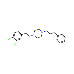 Clc1ccc(CCN2CCN(CCCc3ccccc3)CC2)cc1Cl ZINC000019365780