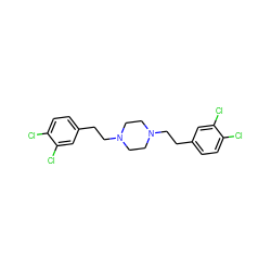 Clc1ccc(CCN2CCN(CCc3ccc(Cl)c(Cl)c3)CC2)cc1Cl ZINC000022940704