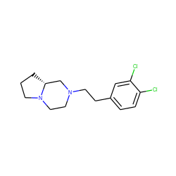 Clc1ccc(CCN2CCN3CCC[C@@H]3C2)cc1Cl ZINC000022940717