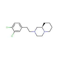 Clc1ccc(CCN2CCN3CCCC[C@@H]3C2)cc1Cl ZINC000022940721