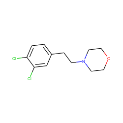 Clc1ccc(CCN2CCOCC2)cc1Cl ZINC000095591027