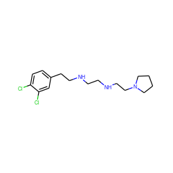 Clc1ccc(CCNCCNCCN2CCCC2)cc1Cl ZINC000022936581