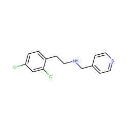 Clc1ccc(CCNCc2ccncc2)c(Cl)c1 ZINC000019720386