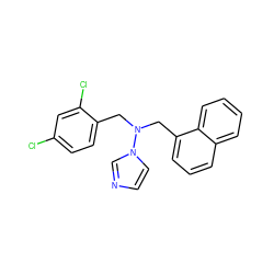 Clc1ccc(CN(Cc2cccc3ccccc23)n2ccnc2)c(Cl)c1 ZINC000005974962