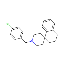 Clc1ccc(CN2CCC3(CCCc4ccccc43)CC2)cc1 ZINC000013455510