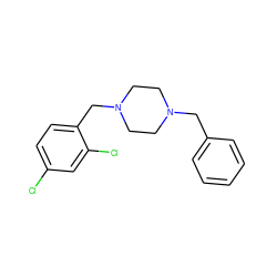 Clc1ccc(CN2CCN(Cc3ccccc3)CC2)c(Cl)c1 ZINC000019537014