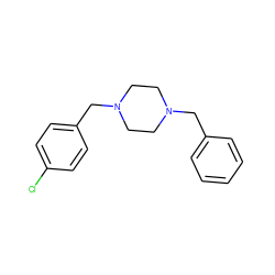 Clc1ccc(CN2CCN(Cc3ccccc3)CC2)cc1 ZINC000019537327