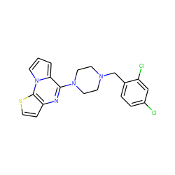 Clc1ccc(CN2CCN(c3nc4ccsc4n4cccc34)CC2)c(Cl)c1 ZINC000013755933