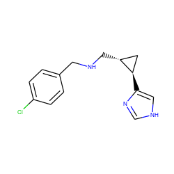 Clc1ccc(CNC[C@@H]2C[C@H]2c2c[nH]cn2)cc1 ZINC000035033819