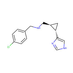 Clc1ccc(CNC[C@H]2C[C@@H]2c2c[nH]cn2)cc1 ZINC000035033823