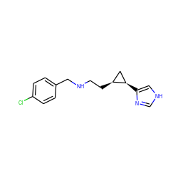 Clc1ccc(CNCC[C@H]2C[C@H]2c2c[nH]cn2)cc1 ZINC000035033873