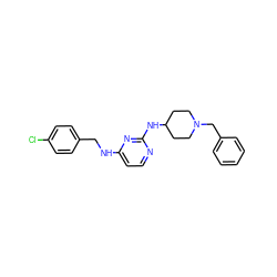 Clc1ccc(CNc2ccnc(NC3CCN(Cc4ccccc4)CC3)n2)cc1 ZINC000084652487