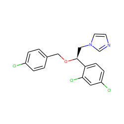 Clc1ccc(CO[C@@H](Cn2ccnc2)c2ccc(Cl)cc2Cl)cc1 ZINC000000643055