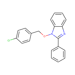 Clc1ccc(COn2c(-c3ccccc3)nc3ccccc32)cc1 ZINC000003052801