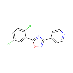 Clc1ccc(Cl)c(-c2nc(-c3ccncc3)no2)c1 ZINC000000471904