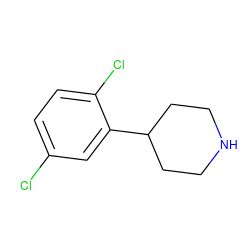 Clc1ccc(Cl)c(C2CCNCC2)c1 ZINC000169686482