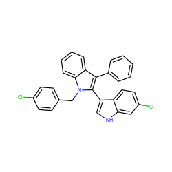 Clc1ccc(Cn2c(-c3c[nH]c4cc(Cl)ccc34)c(-c3ccccc3)c3ccccc32)cc1 ZINC000653753139