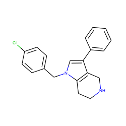 Clc1ccc(Cn2cc(-c3ccccc3)c3c2CCNC3)cc1 ZINC000066252451