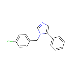 Clc1ccc(Cn2cncc2-c2ccccc2)cc1 ZINC000045355709