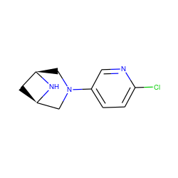 Clc1ccc(N2C[C@@H]3C[C@H](C2)N3)cn1 ZINC000052551998