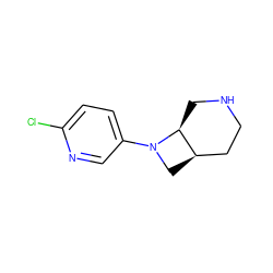 Clc1ccc(N2C[C@@H]3CCNC[C@@H]32)cn1 ZINC000000027328