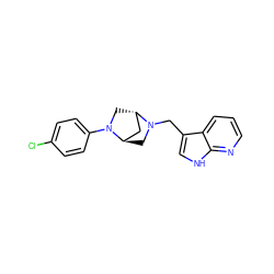 Clc1ccc(N2C[C@H]3C[C@H]2CN3Cc2c[nH]c3ncccc23)cc1 ZINC000101229925