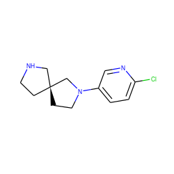 Clc1ccc(N2CC[C@]3(CCNC3)C2)cn1 ZINC000040829336