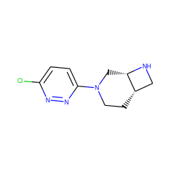 Clc1ccc(N2CC[C@H]3CN[C@H]3C2)nn1 ZINC000035080272