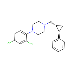 Clc1ccc(N2CCN(C[C@@H]3C[C@H]3c3ccccc3)CC2)c(Cl)c1 ZINC000013814446