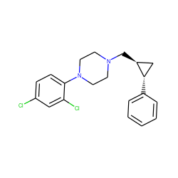 Clc1ccc(N2CCN(C[C@H]3C[C@@H]3c3ccccc3)CC2)c(Cl)c1 ZINC000013814442