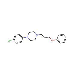 Clc1ccc(N2CCN(CCCOc3ccccc3)CC2)cc1 ZINC000073220413