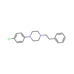 Clc1ccc(N2CCN(CCc3ccccc3)CC2)cc1 ZINC000000216734