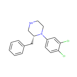 Clc1ccc(N2CCNC[C@H]2Cc2ccccc2)cc1Cl ZINC000053294630