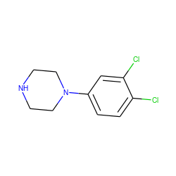 Clc1ccc(N2CCNCC2)cc1Cl ZINC000000410139