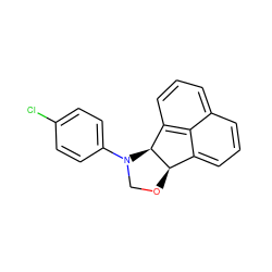 Clc1ccc(N2CO[C@@H]3c4cccc5cccc(c45)[C@@H]32)cc1 ZINC000002184570