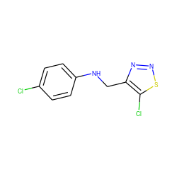 Clc1ccc(NCc2nnsc2Cl)cc1 ZINC000001396620