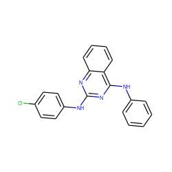 Clc1ccc(Nc2nc(Nc3ccccc3)c3ccccc3n2)cc1 ZINC000034802003