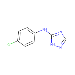 Clc1ccc(Nc2ncn[nH]2)cc1 ZINC000008672019