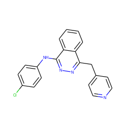 Clc1ccc(Nc2nnc(Cc3ccncc3)c3ccccc23)cc1 ZINC000000007460